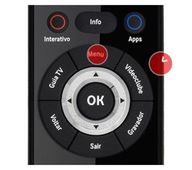 Imagem do controle do aparelho Vodafone Cisco ISB2231