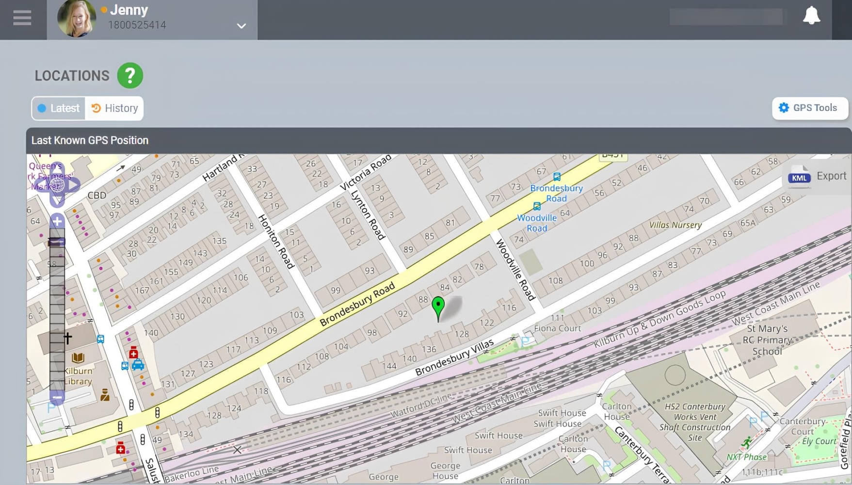 Uma imagem do rastreamento de localização usando o FlexiSPY
