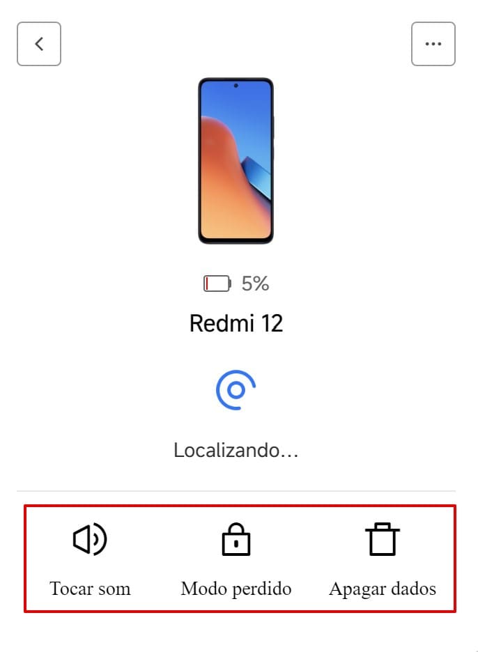 Imagem demonstrando o histórico da localização do Xiaomi