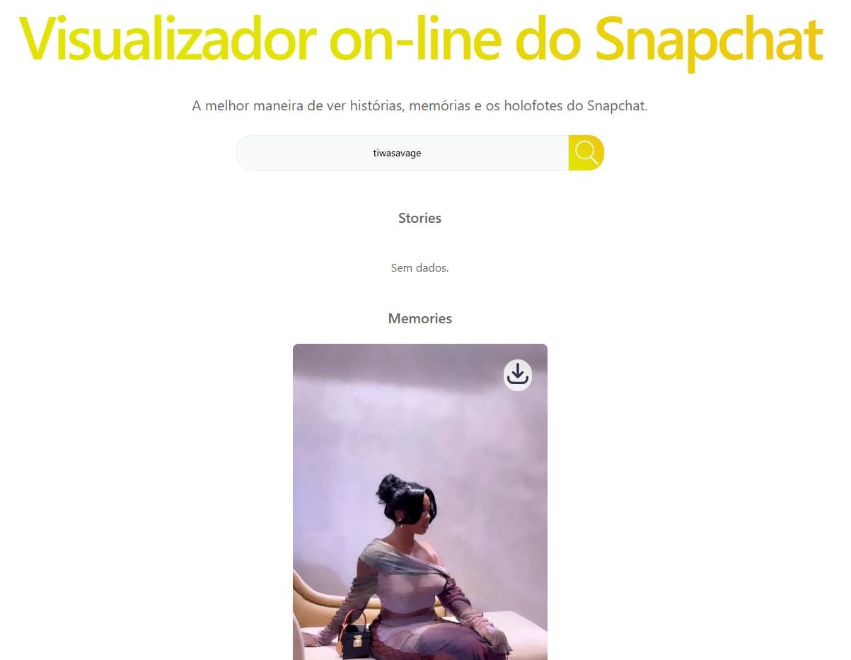 Megastory snapchat story viewer mostrando um story postada