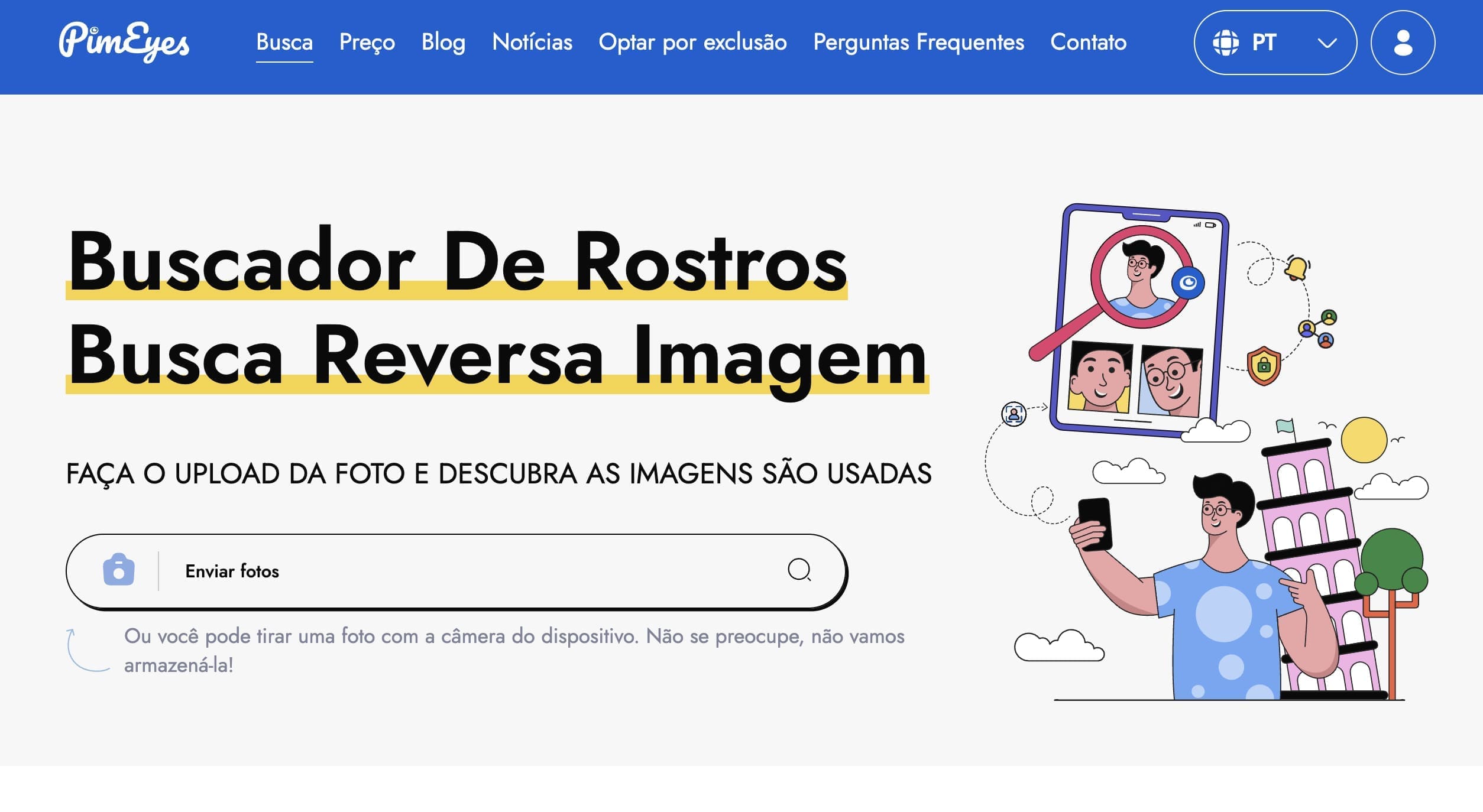 Carregue uma foto para pesquisar.