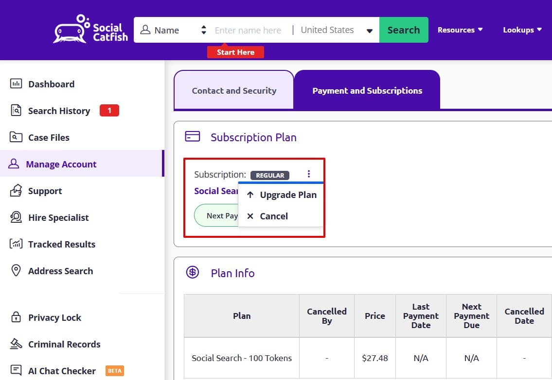 Clique em Manage Account (Gerenciar conta) - guia Payment and Subscriptions (Pagamento e assinaturas) - clique nos três pontos e em Cancel (Cancelar).
