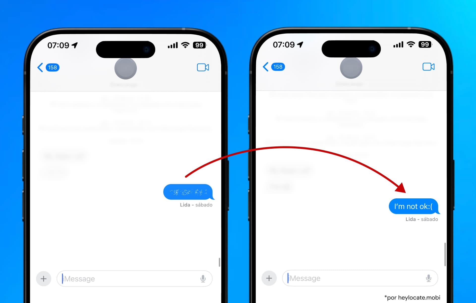 Clique na mensagem para ver seu conteúdo.