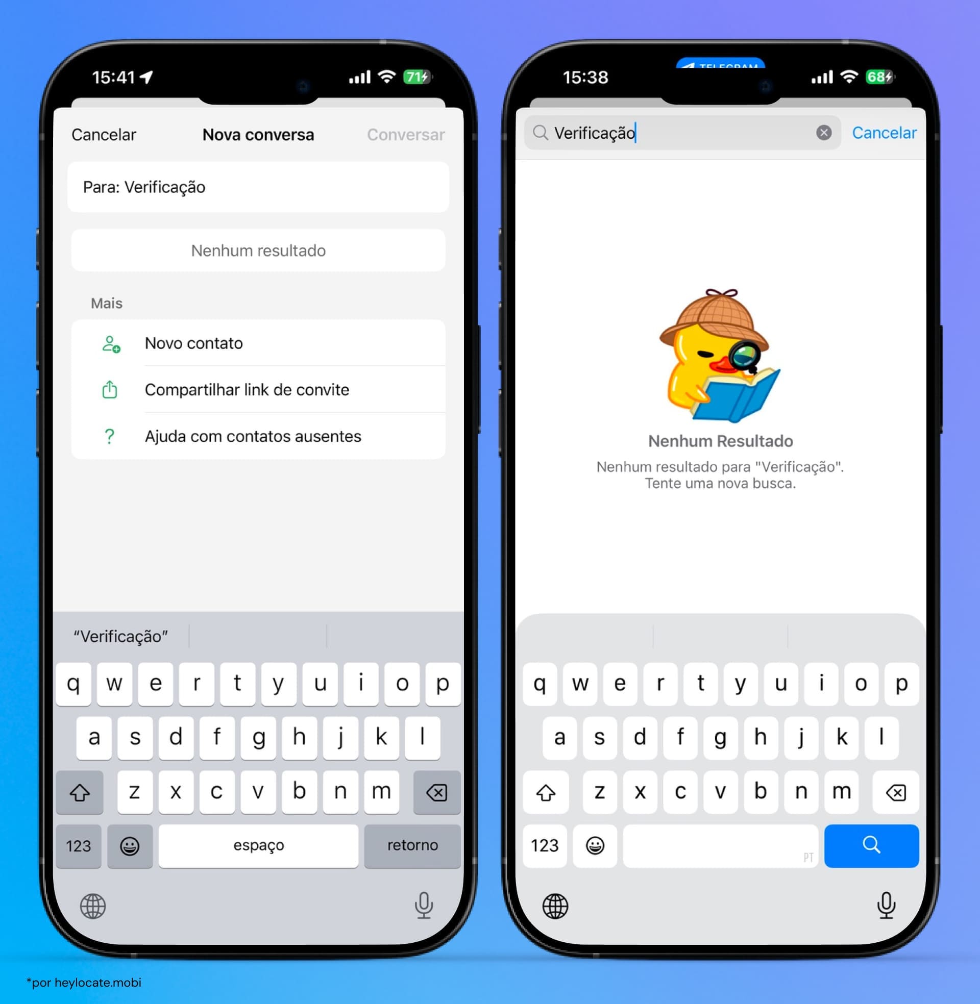 Insira o número de telefone no campo de busca do Messenger e obtenha informações sobre o usuário.
