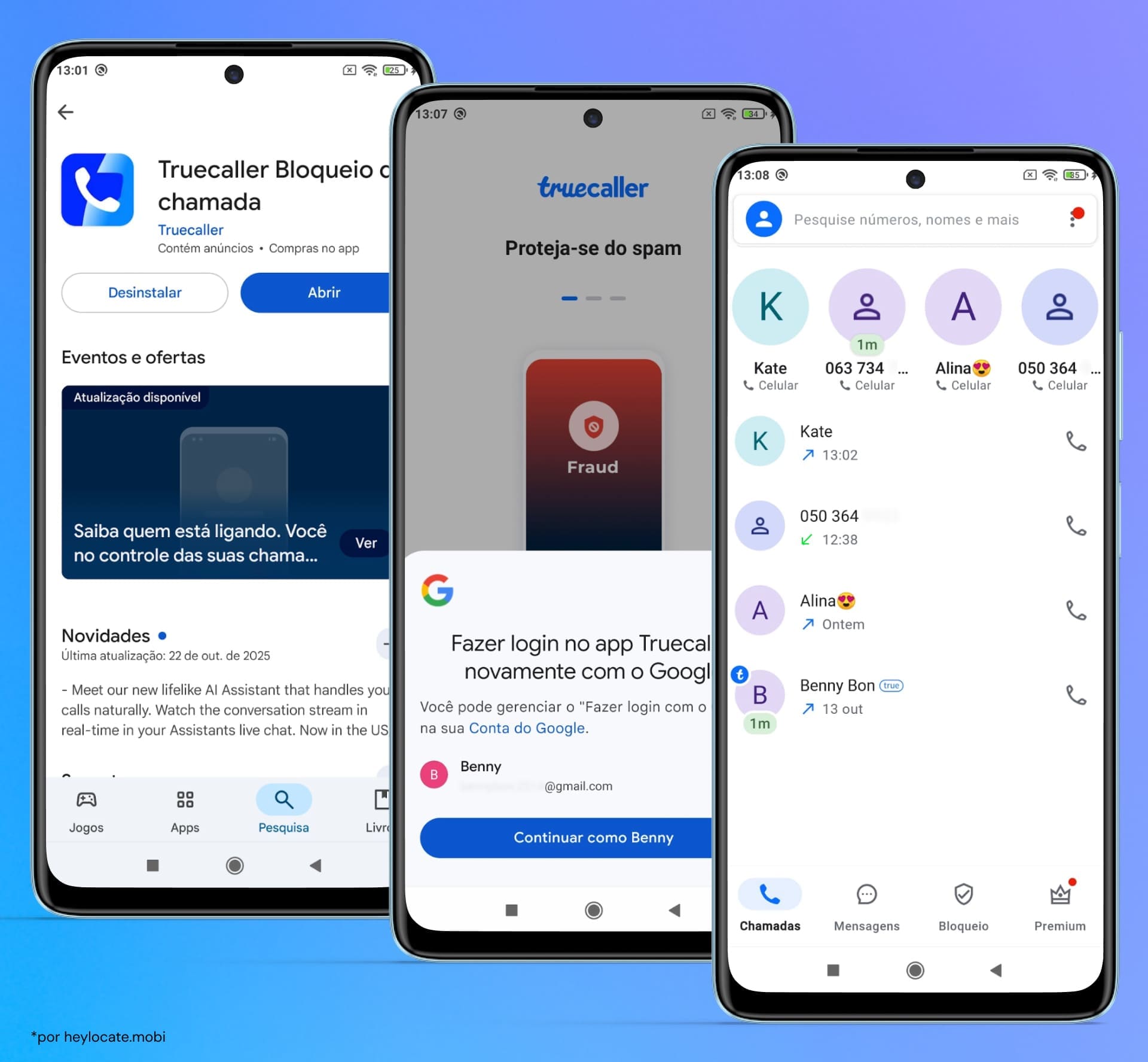 Instale o aplicativo Truecaller no seu smartphone, registre o seu número e verifique a identidade do chamador desconhecido antes de responder.