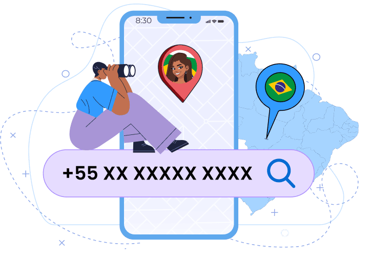 Rastreador gratuito de números de telefone no Brasil que mostra a localização aproximada, a operadora, o tipo de número e a cidade.