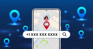 Search for a location by phone number.