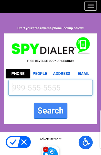 Spy Dialer reverse phone lookup