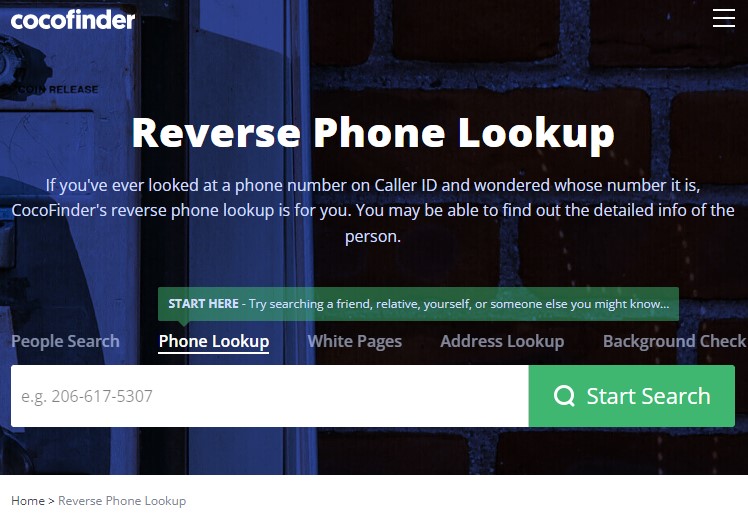 Cocofinder reverse phone lookup