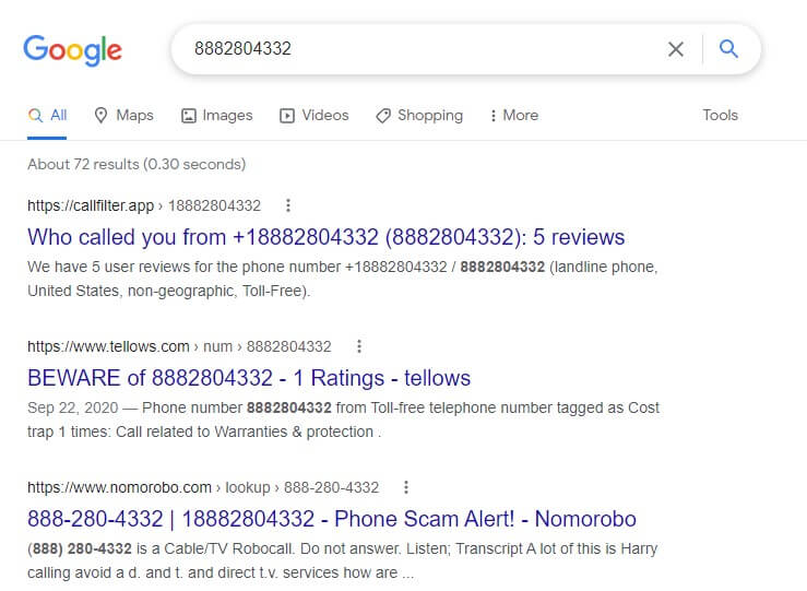 Google phone number lookup