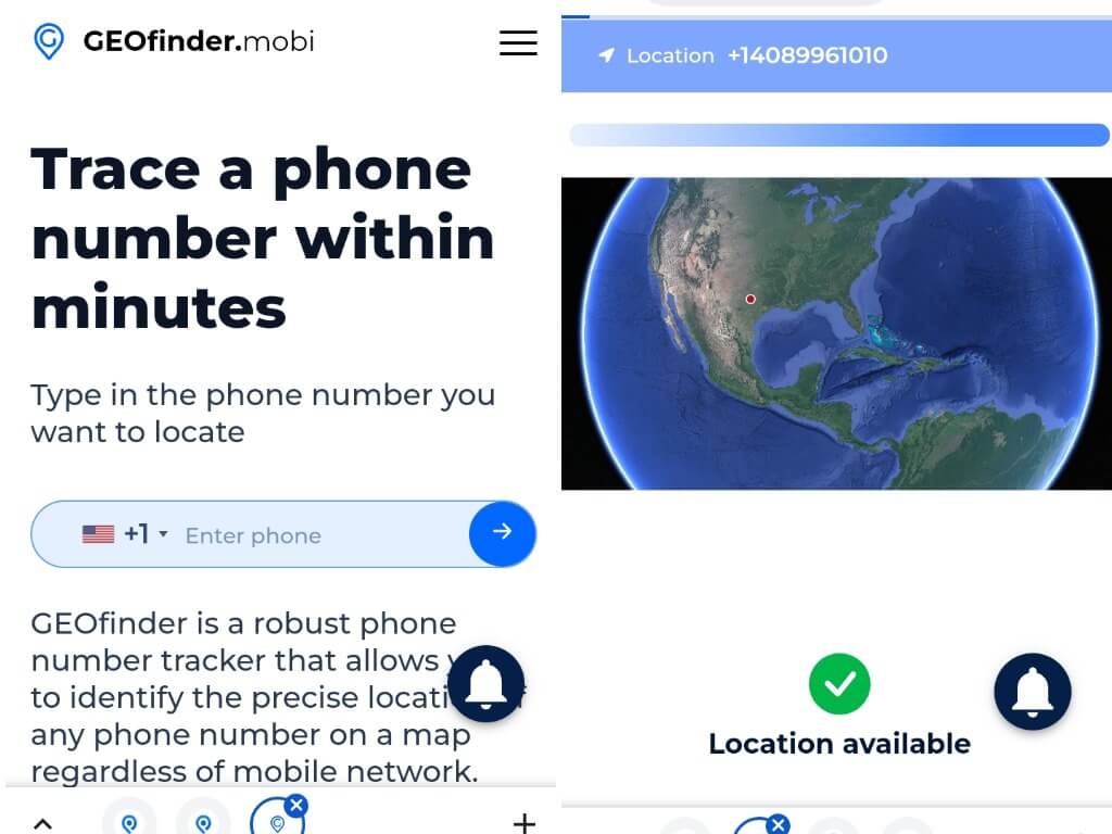 phone number tracker Geofinder.mobi