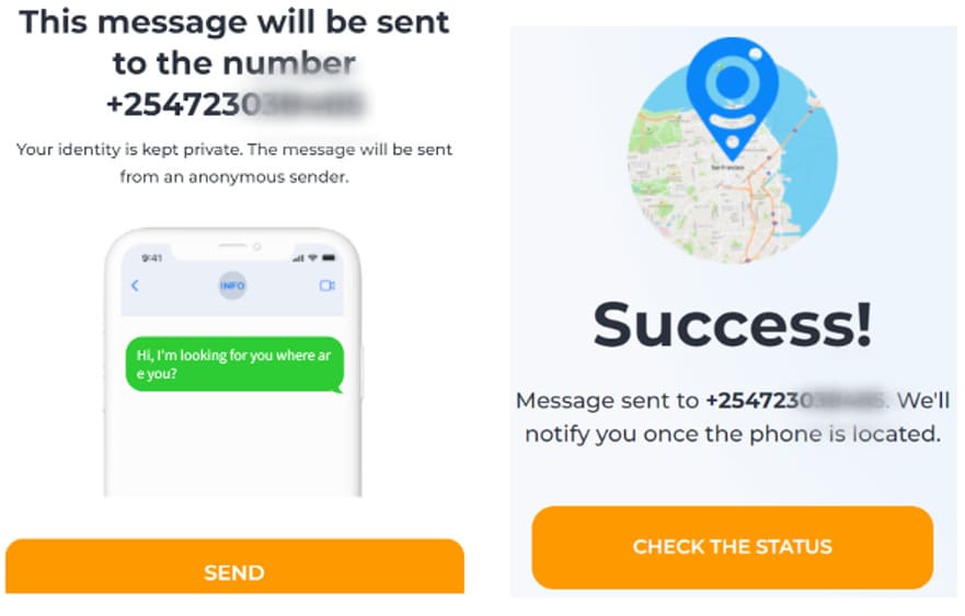 Localize - Sending a message and checking the status