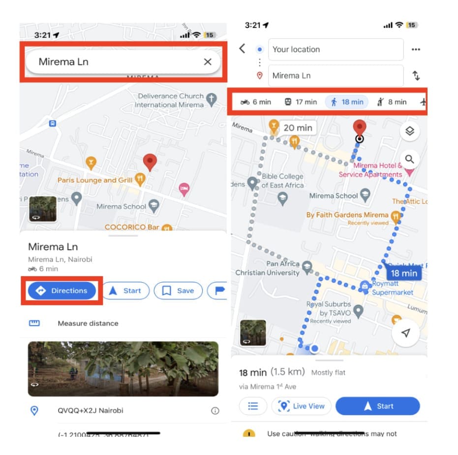 How to find the fastest route to the pin on Google Maps