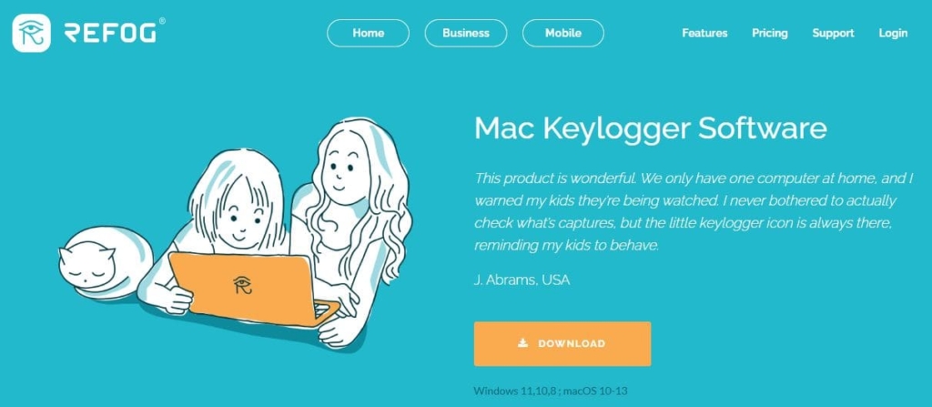 Refog Keylogger Mac Home Page