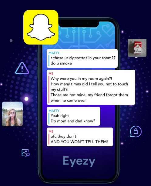 An image of how Eyezy tracks Snapchat