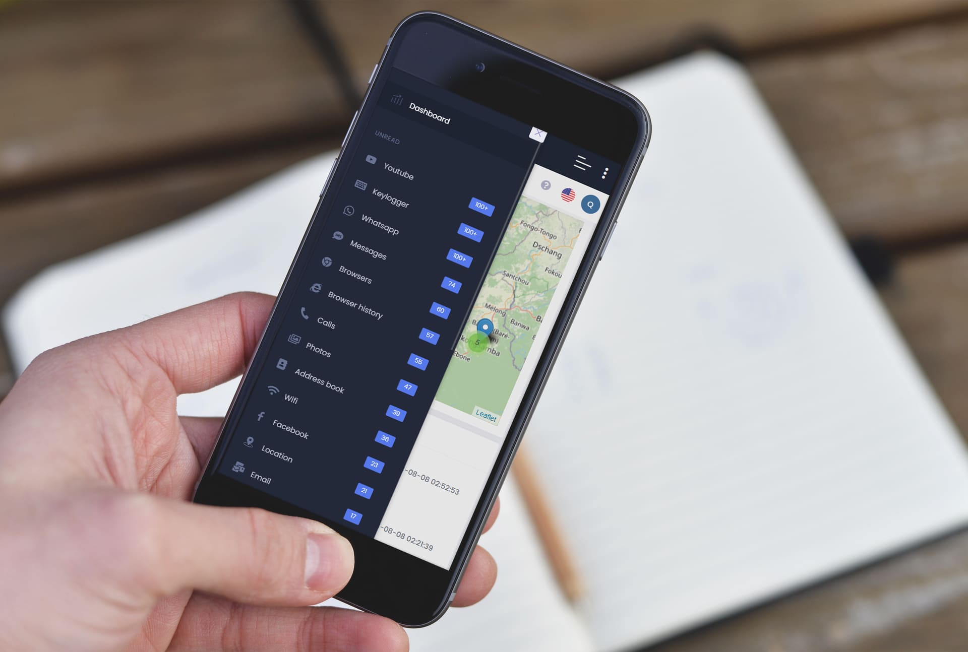 a person clicks on the umobix website from their phone