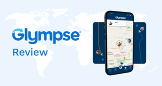 Phone with Glympse phone tracking app