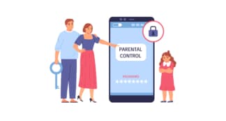 Parents put parental control on the phone of their daughter