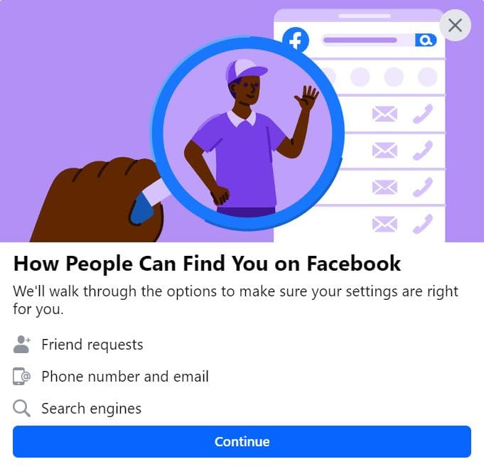 Image How people can find you on Facebook