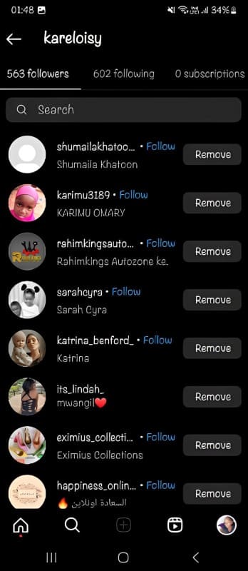 An image of how to remove a follower on Instagram