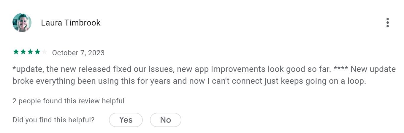 An image of positive customer review about Verizon Smart Family on Google Play