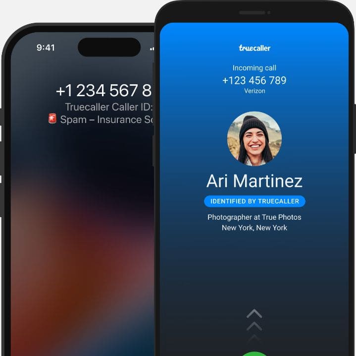 An image of how Truecaller Caller ID looks on a phone