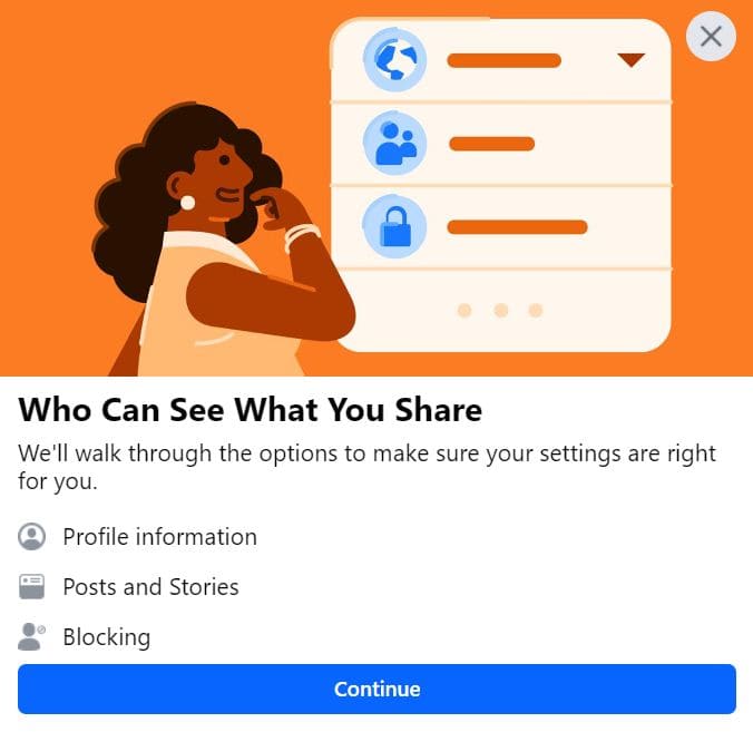 An image of Who can see what you share on Facebook