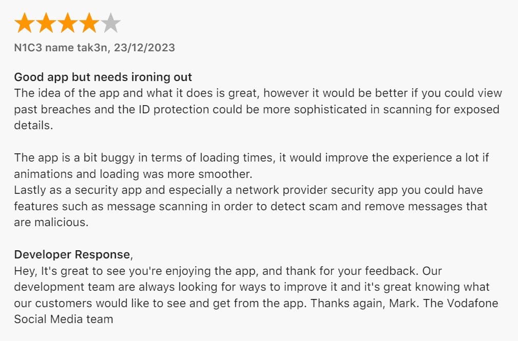 Negative Secure Net Review App Store Preview