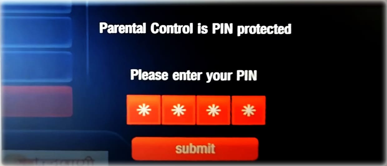 An image of password protection for the parental control feature on Airtel TV