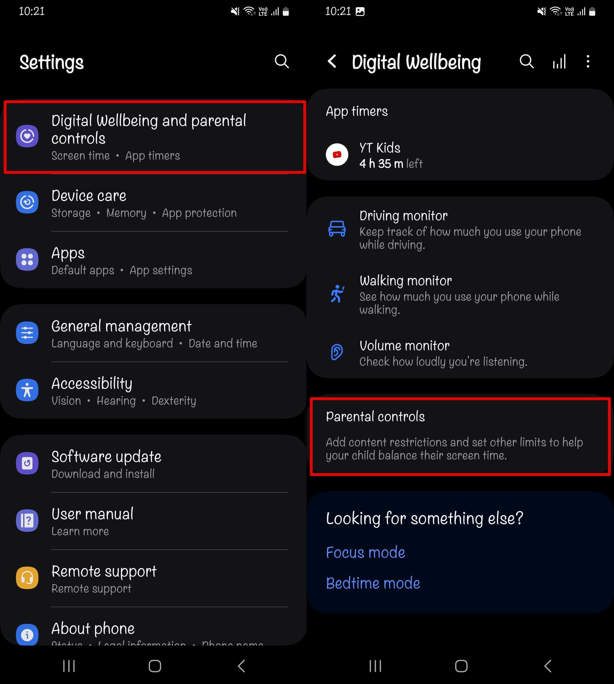 An image of accessing digital wellbeing on Android phone