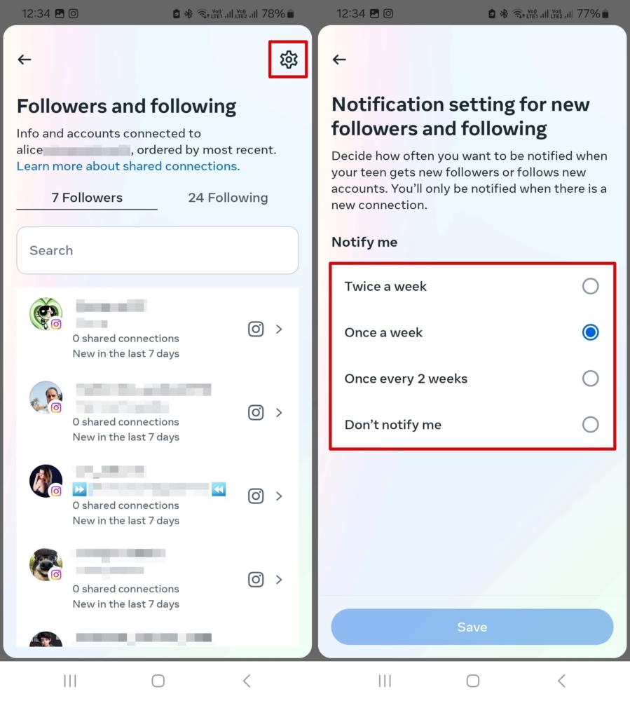 Managing subscribers through the Family Center
