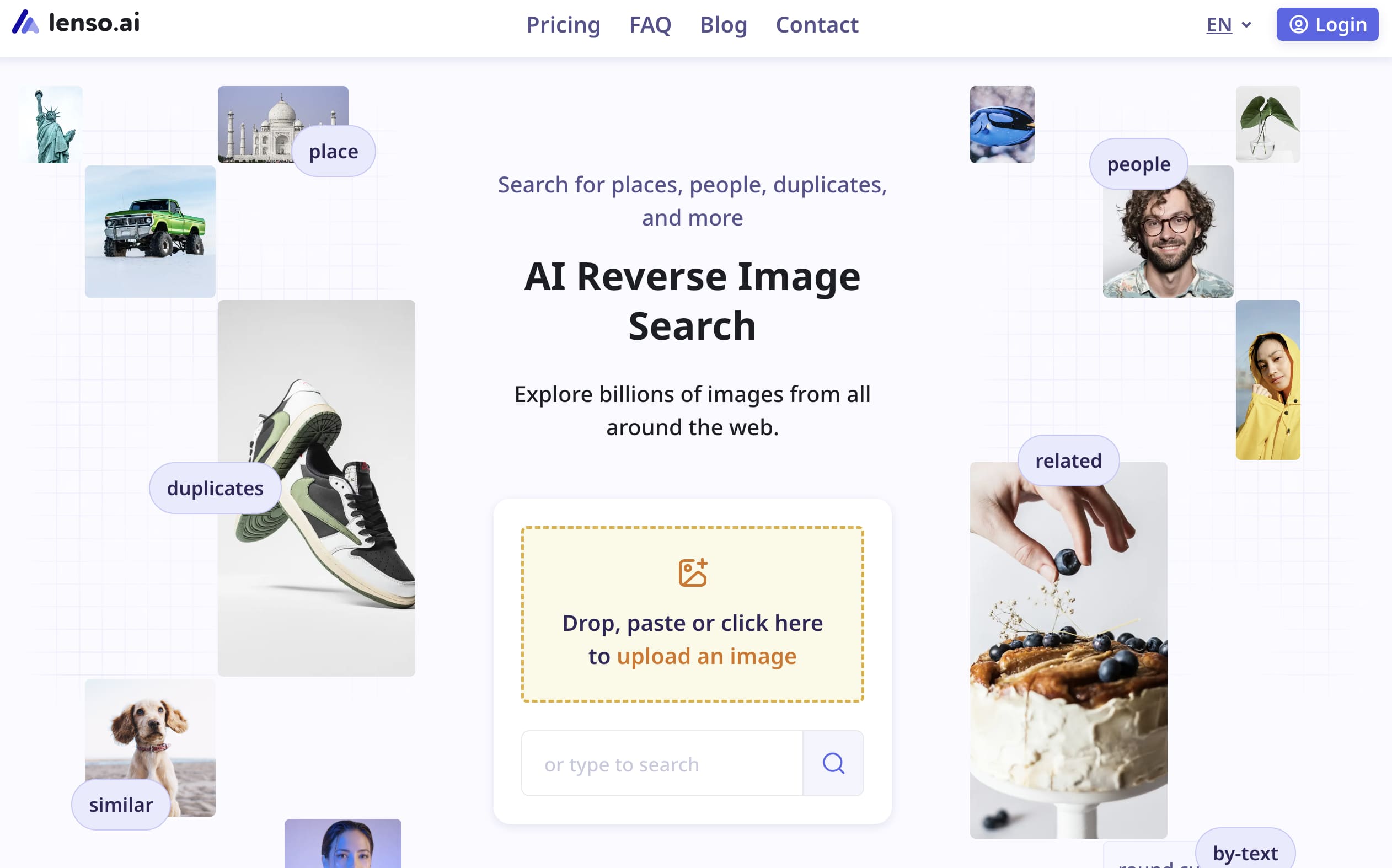 Upload a photo for reverse photo search.