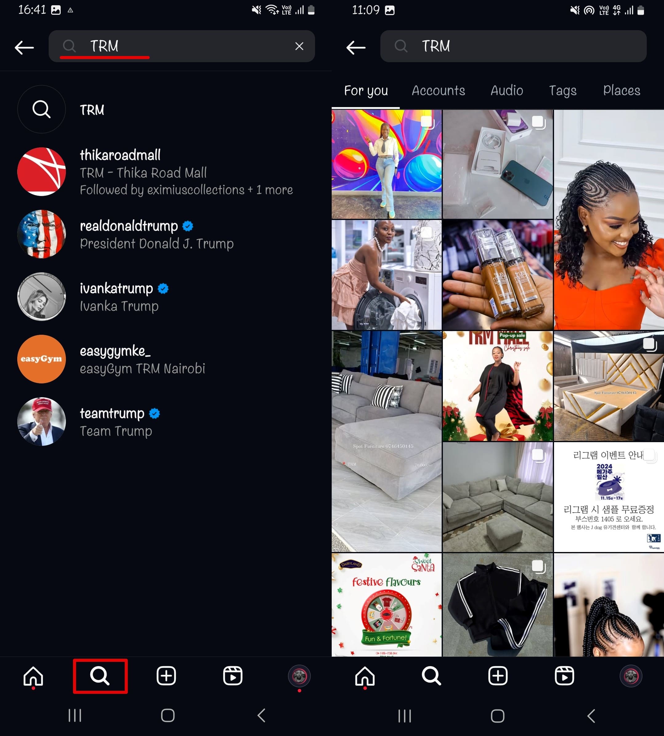 Click the magnifying glass, enter the name of the location, to see results.