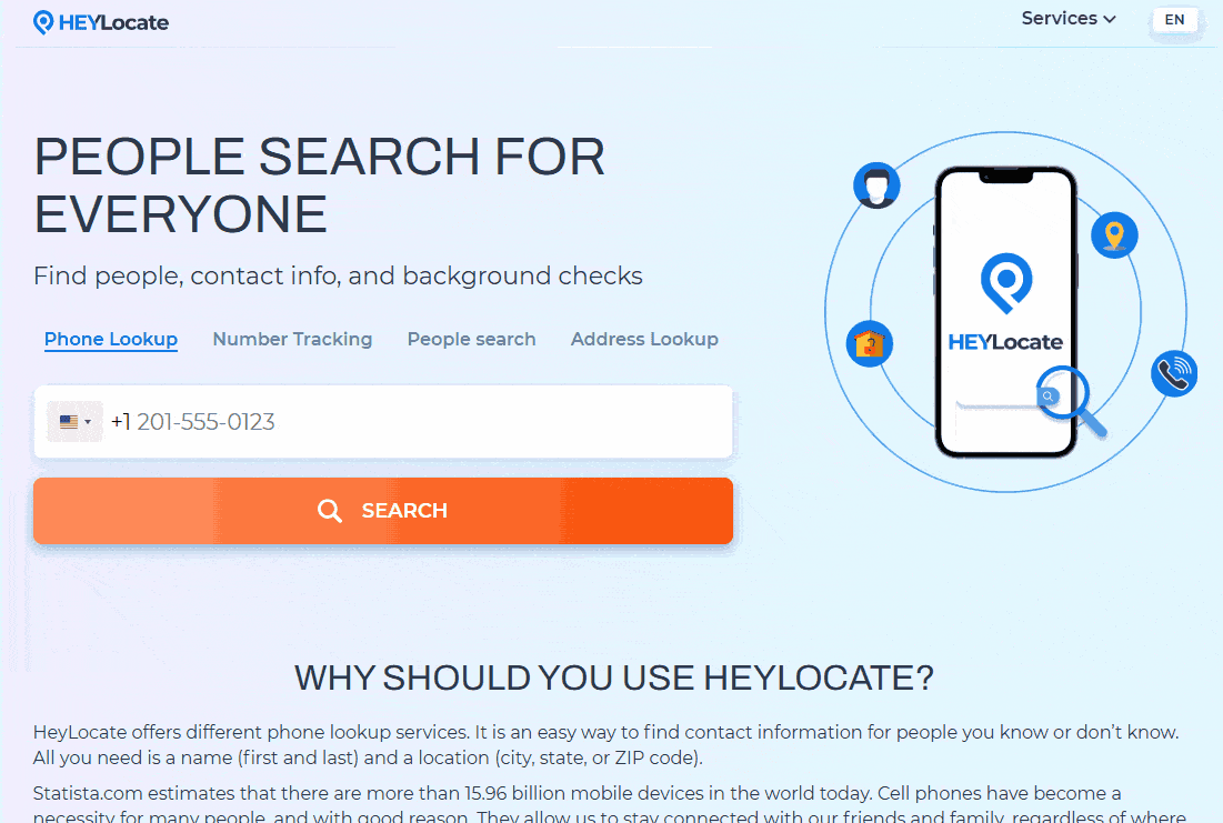 Enter the phone number in the search field and see the results by number.
