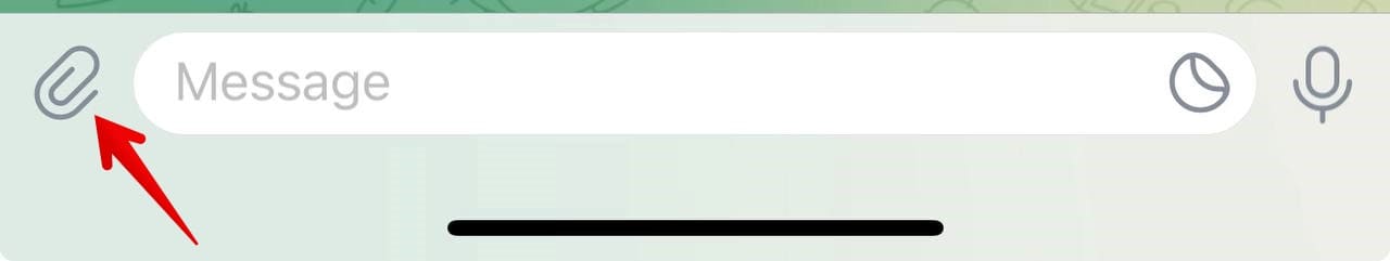 Open the chat of the messenger on your iPhone and tap the pin icon.
