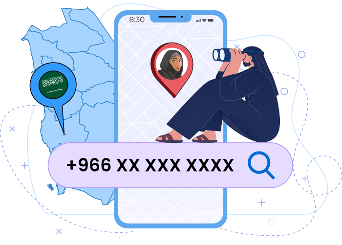 Free phone number tracker in Saudi Arabia that shows a number’s approximate location, carrier, number type and city.